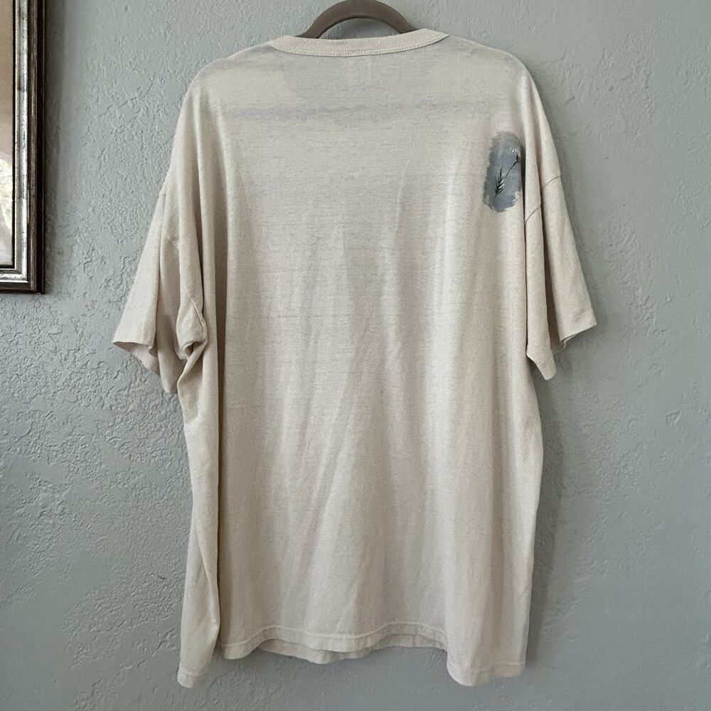 Vintage Russell T Shirt XXL USA Single Stitch Thin Cottage Core Boho Nature - Picture 2 of 15
